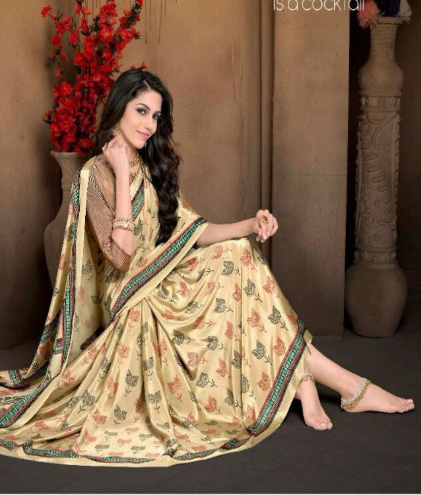 Silkoza Silk Premium Crape Printed saree 