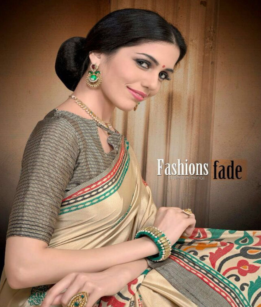 Silkoza Silk Premium Crape Printed saree 
