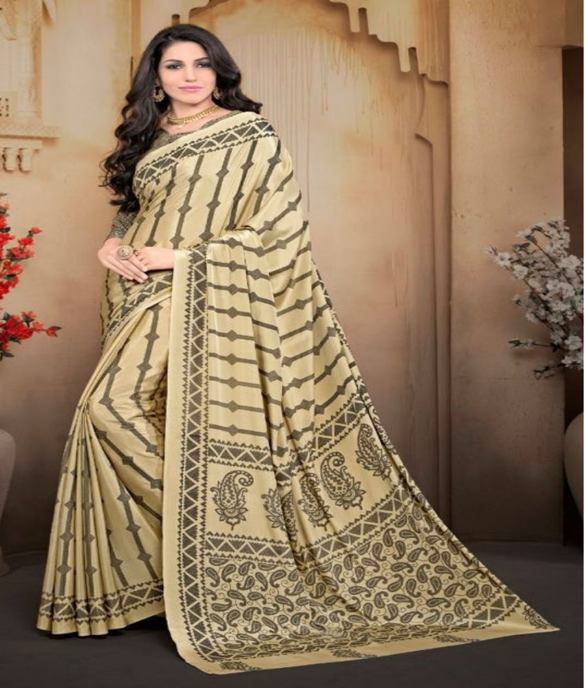 Silkoza Silk Premium Crape Printed saree 