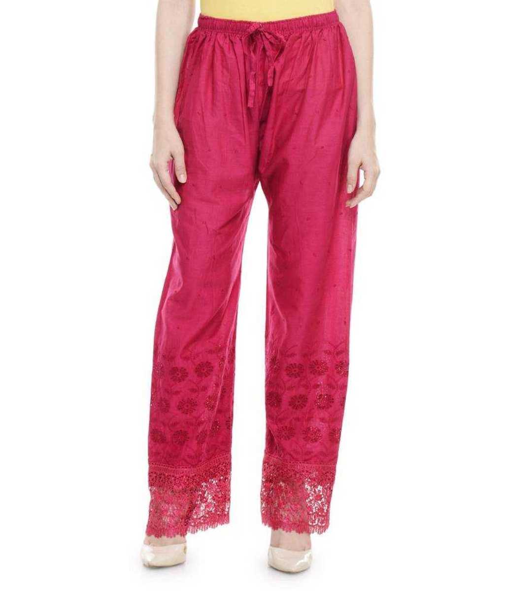 Chikan Palazzo Colour Red