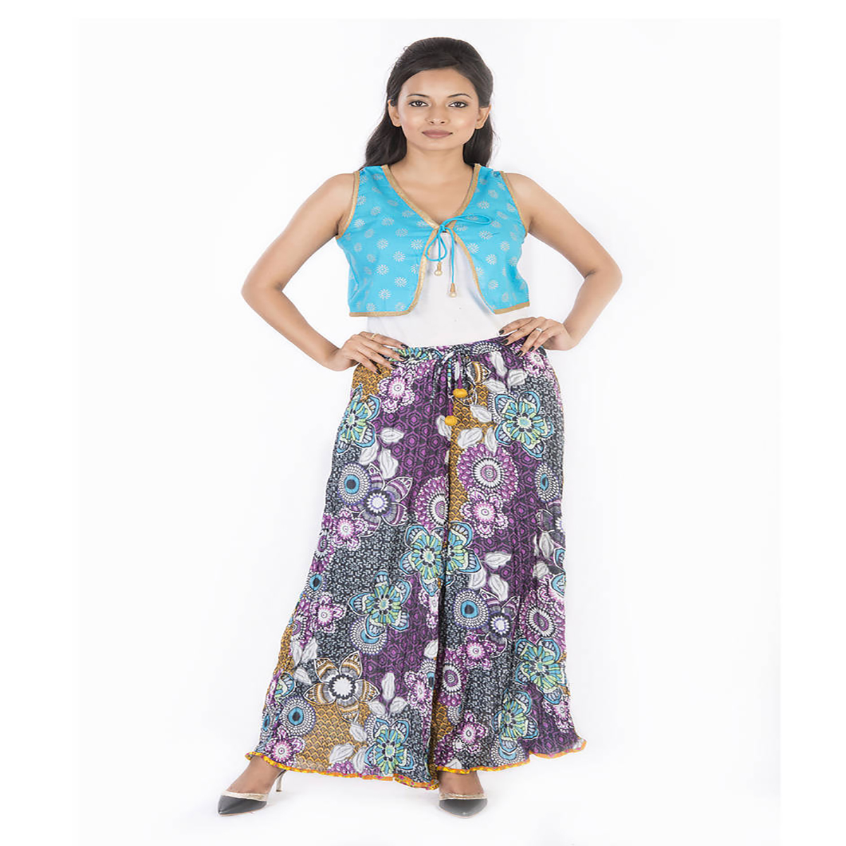 Cotton Printed Long Palazzo
