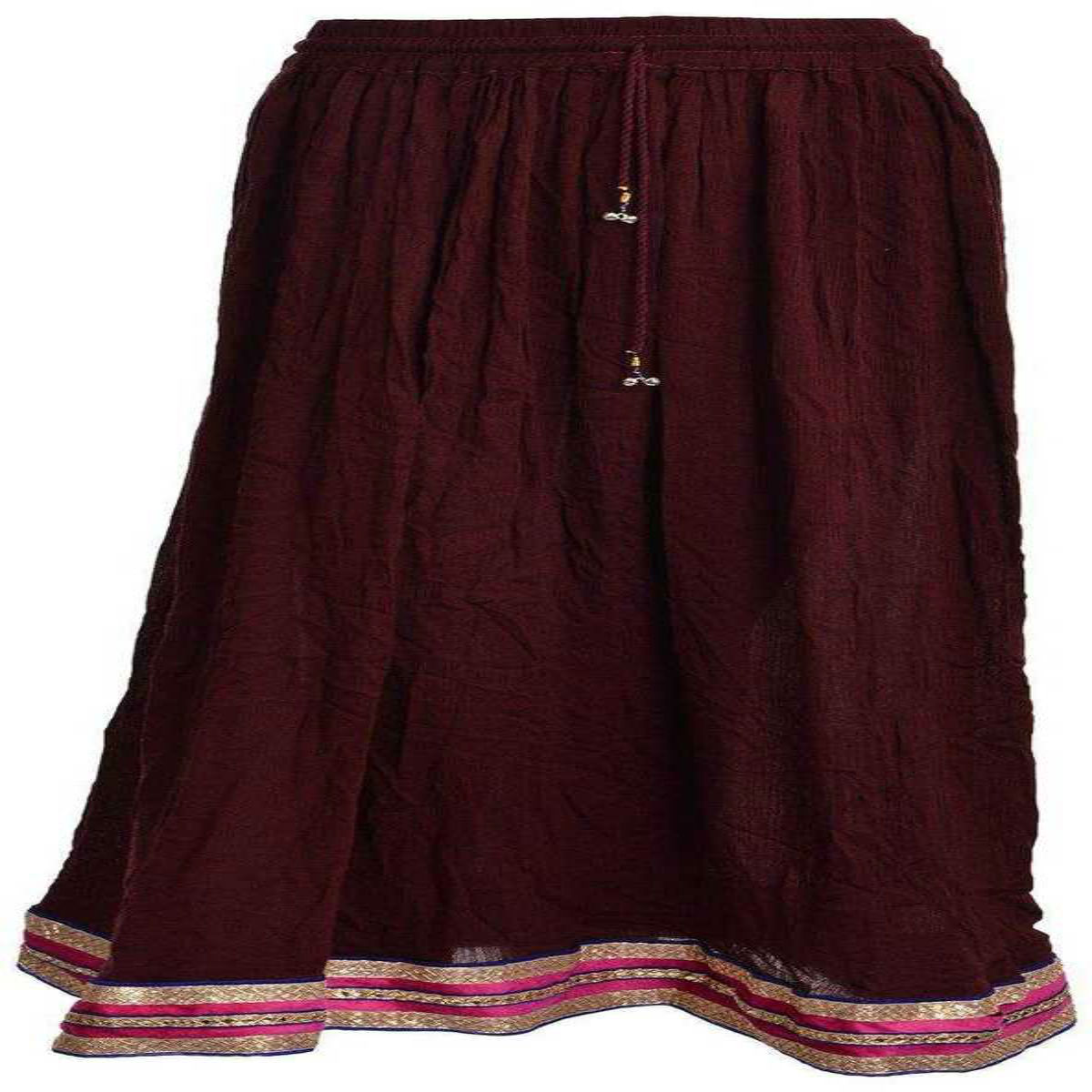 Traditional Regular Fit Full Length Cotton Skirt