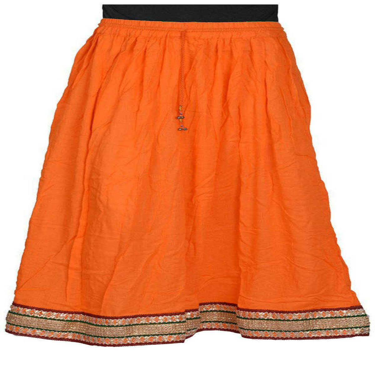 Traditional Regular Fit Full Length Cotton Skirt