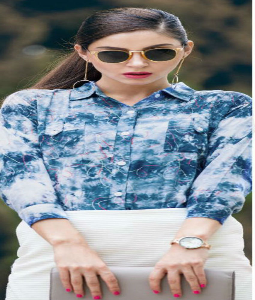 Kaya Lemon Heavy Reyon tie-die Kurti