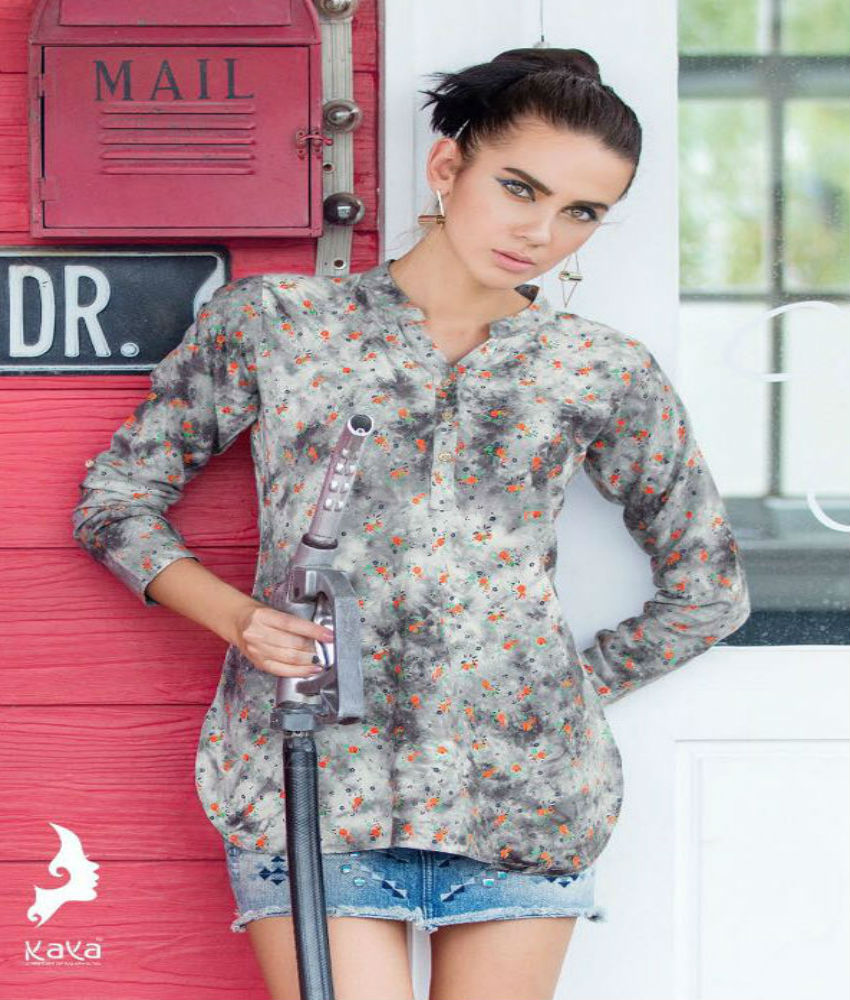 Kaya Lemon Heavy Reyon tie-die Kurti