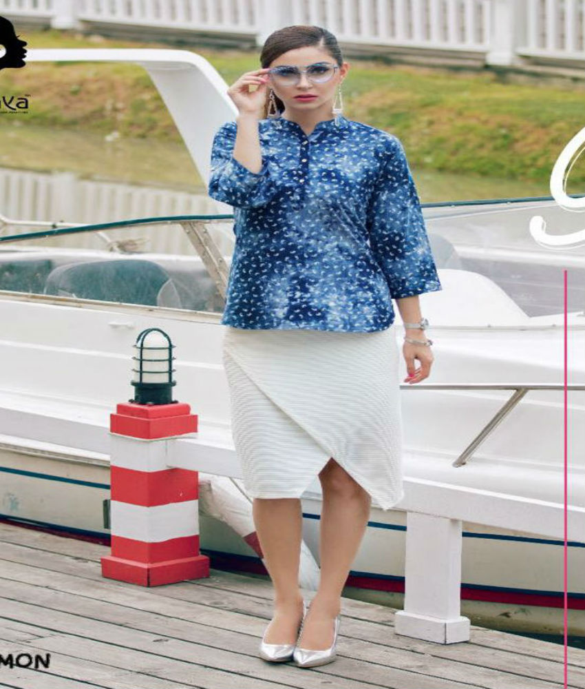Kaya Lemon Heavy Reyon tie-die Kurti