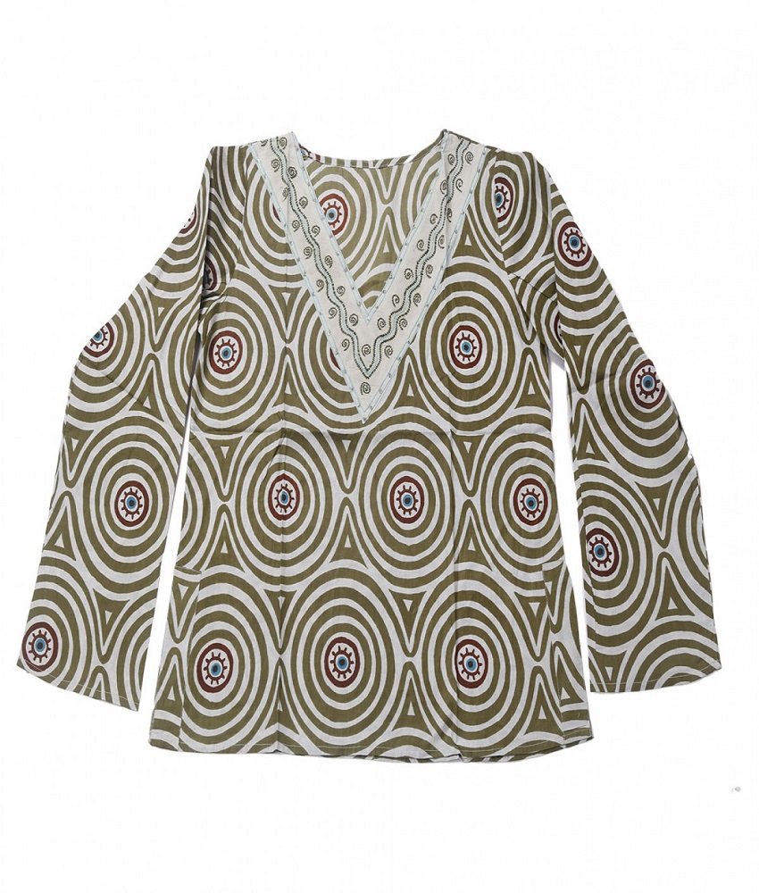 Dhiraj Cotton Sleeve  Top Colour Gray