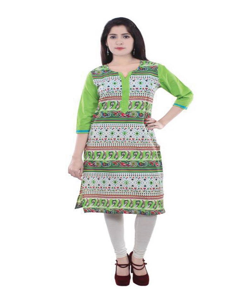 Cotton Straight Printed Kurti