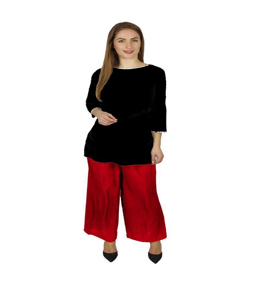 Stylish Black Crepe Short Kurti