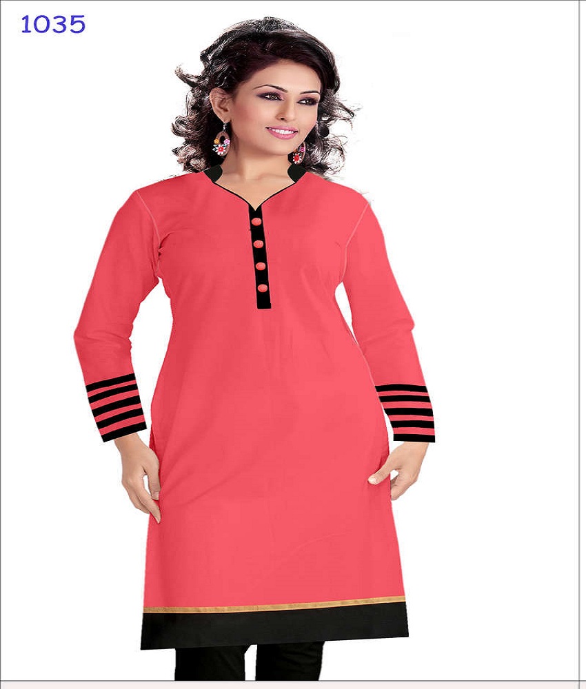 Cotton Straight Plain Kurti