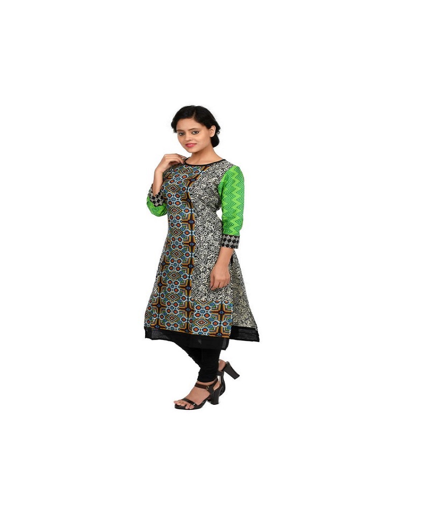 Rayon Straight Style Plain Kurti