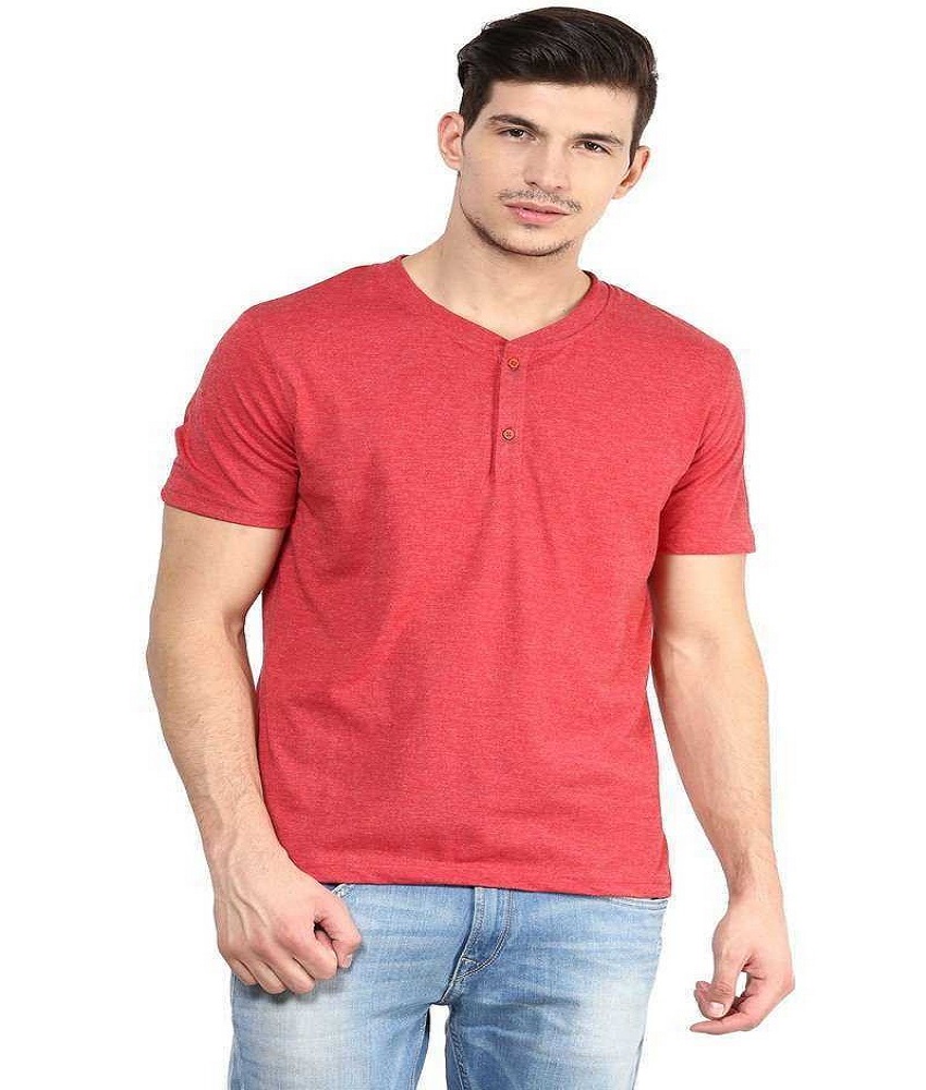 Yellow Submarine Red Henley T-shirt