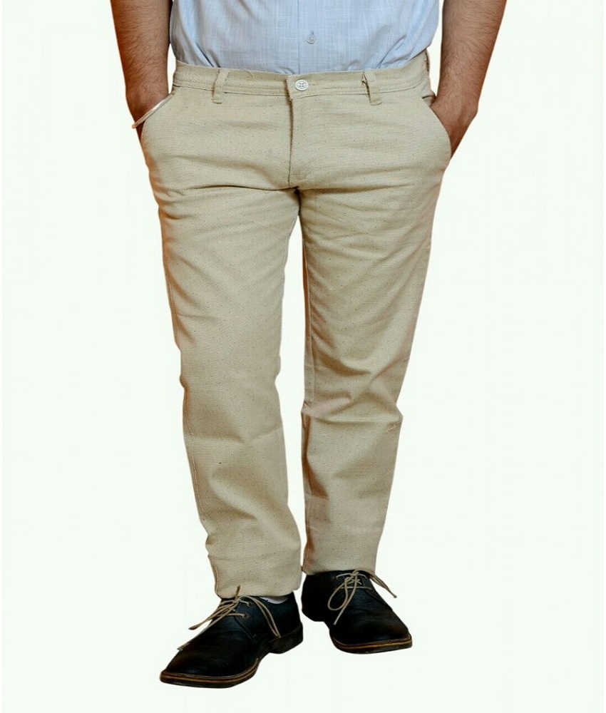 Cotton Mix  Men'S  White  Jeans