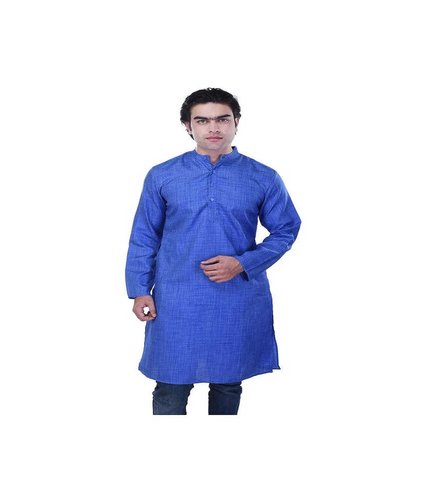 Art Silk Straight Self Design Men's Kurta