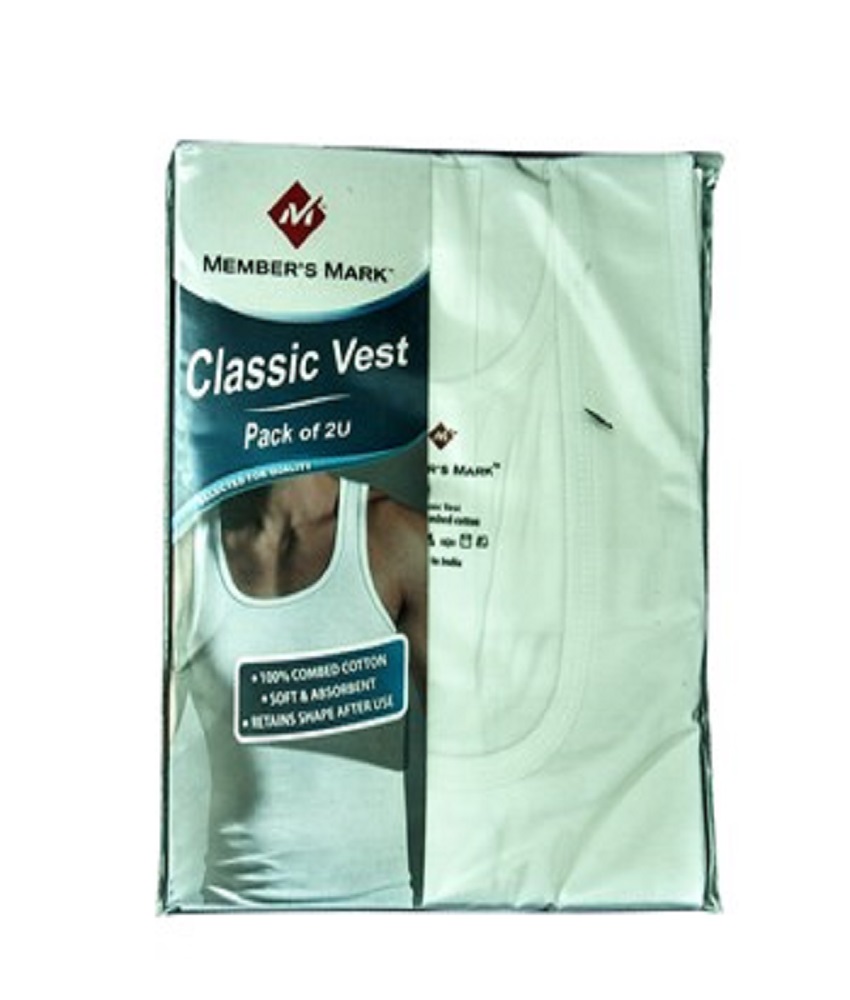 Member's Mark Vest White Soft 