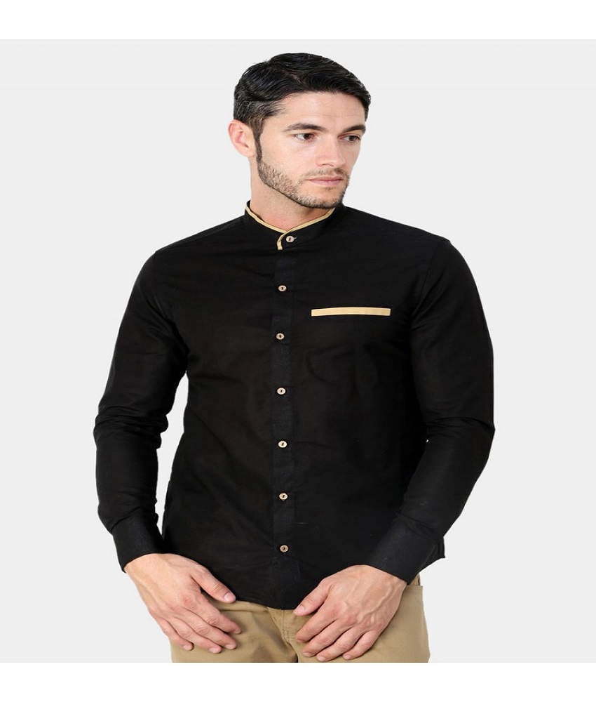 Linen Black Men's Shirt