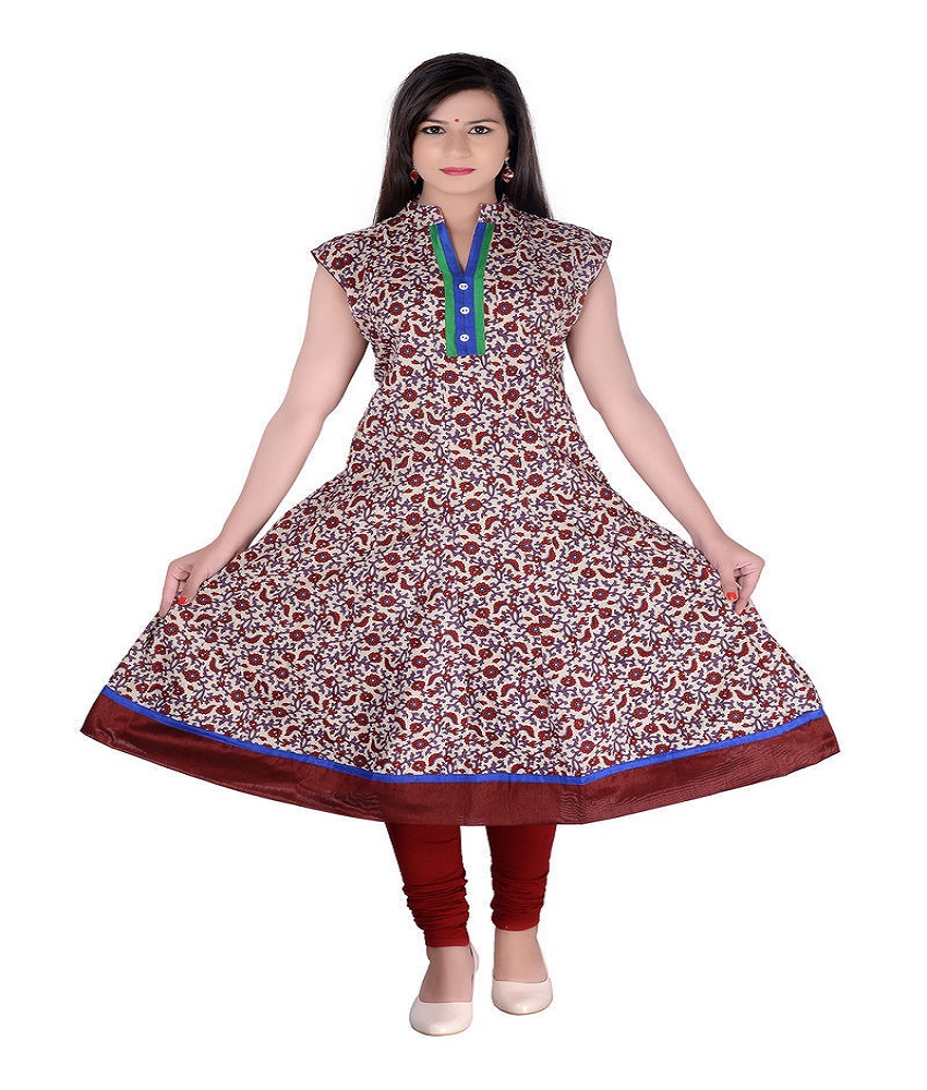 Cotton Anarkali Printed Kurti