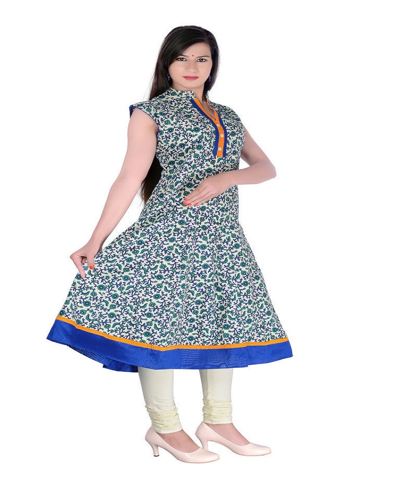 Cotton Anarkali Printed Kurti