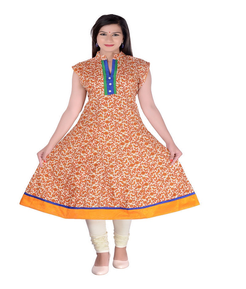 Cotton Anarkali Printed Kurti