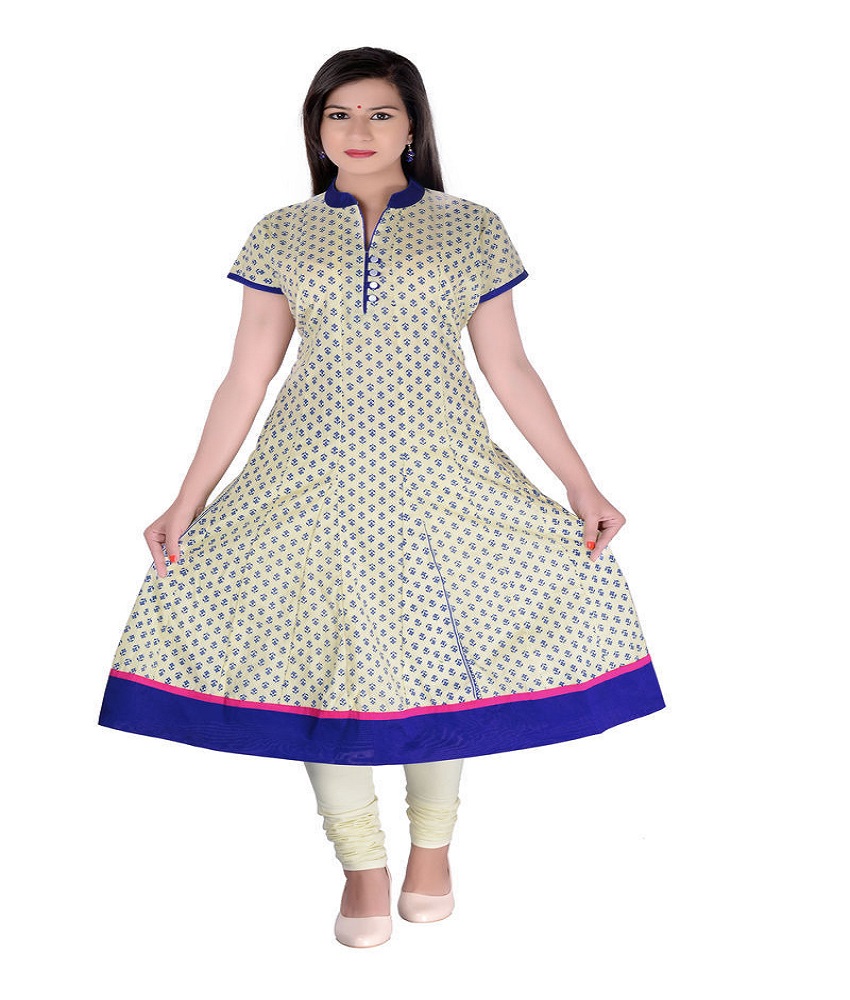 Cotton Anarkali Printed Kurti