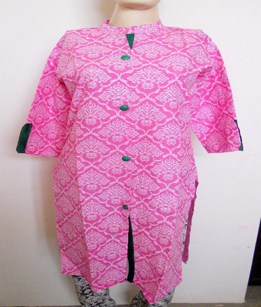 Cotton 40-40 Front Slit Kurti