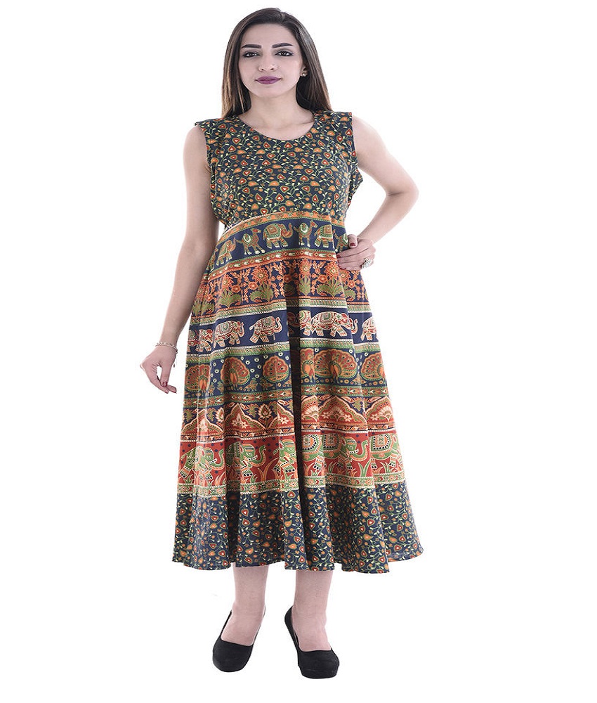  Cotton A Line Midi Dress