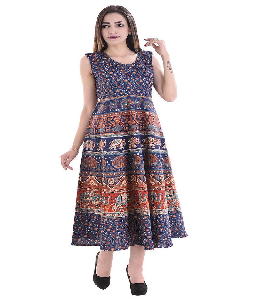 Cotton A Line Midi Dress