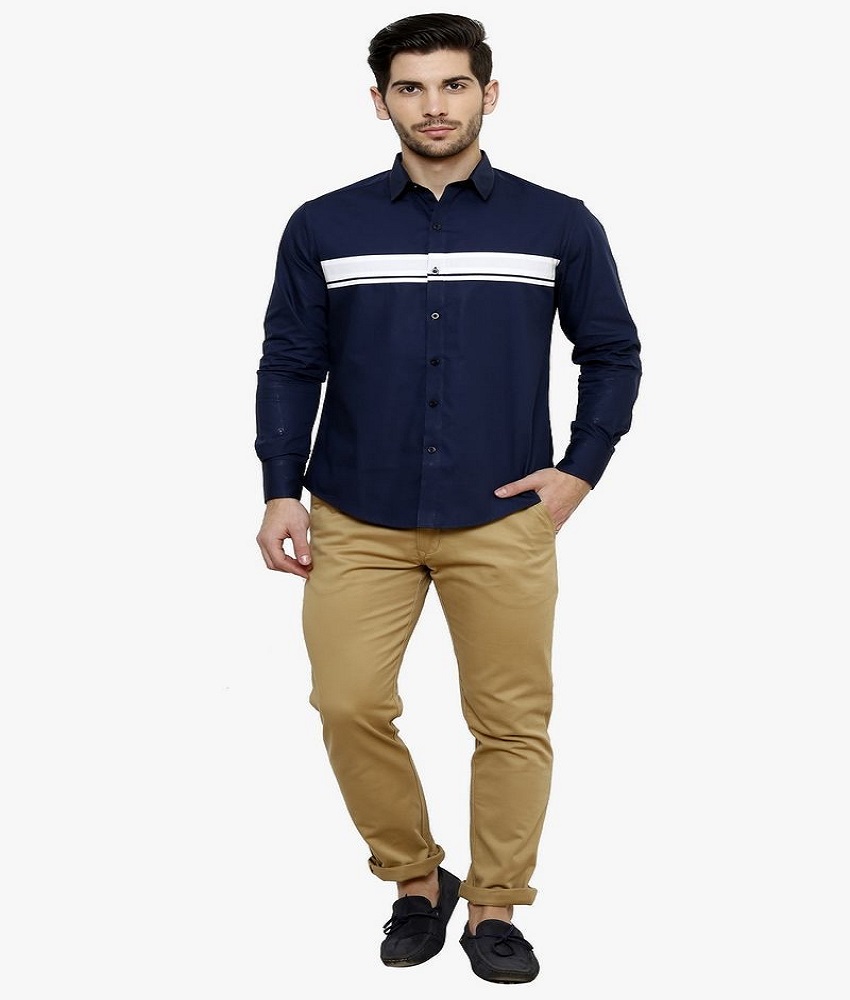 Cotton Blend Slim Fit Shirt