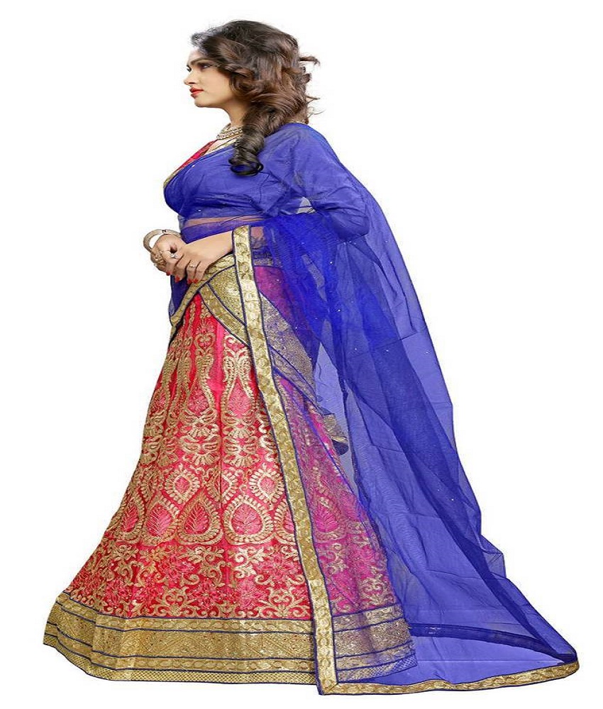 Embroidery Net Unstitched Lehenga Choli