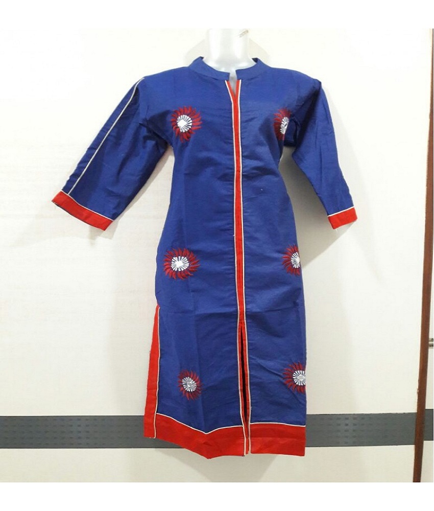 Denim Embroidery Kurti