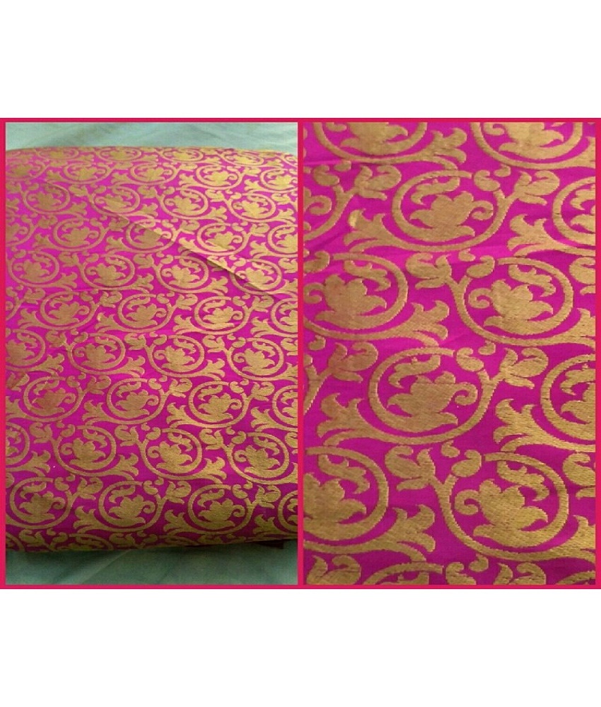 Art Silk Brocade Yardage Fabric (Thaan)