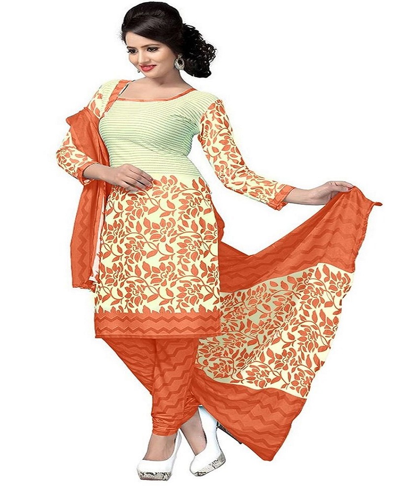 Crepe Printed Unstitched Suit