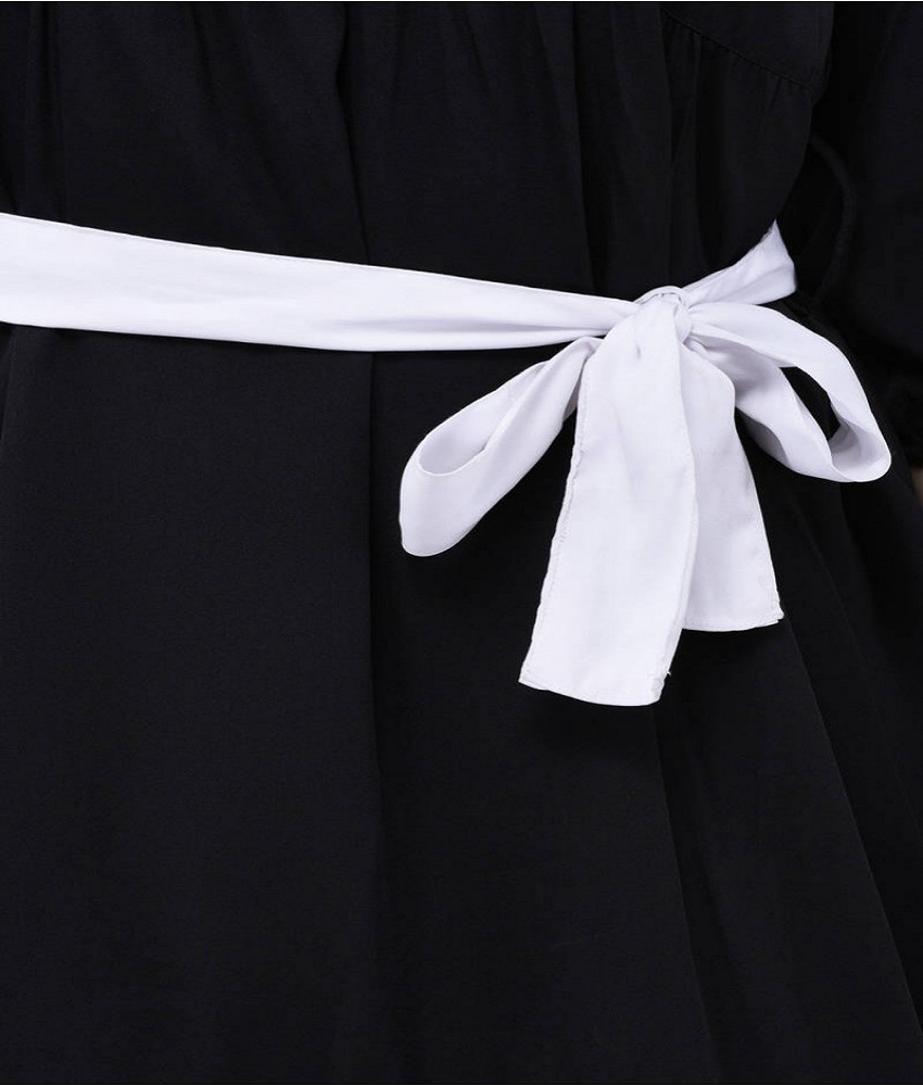 Poly Crepe Western Solid Dress